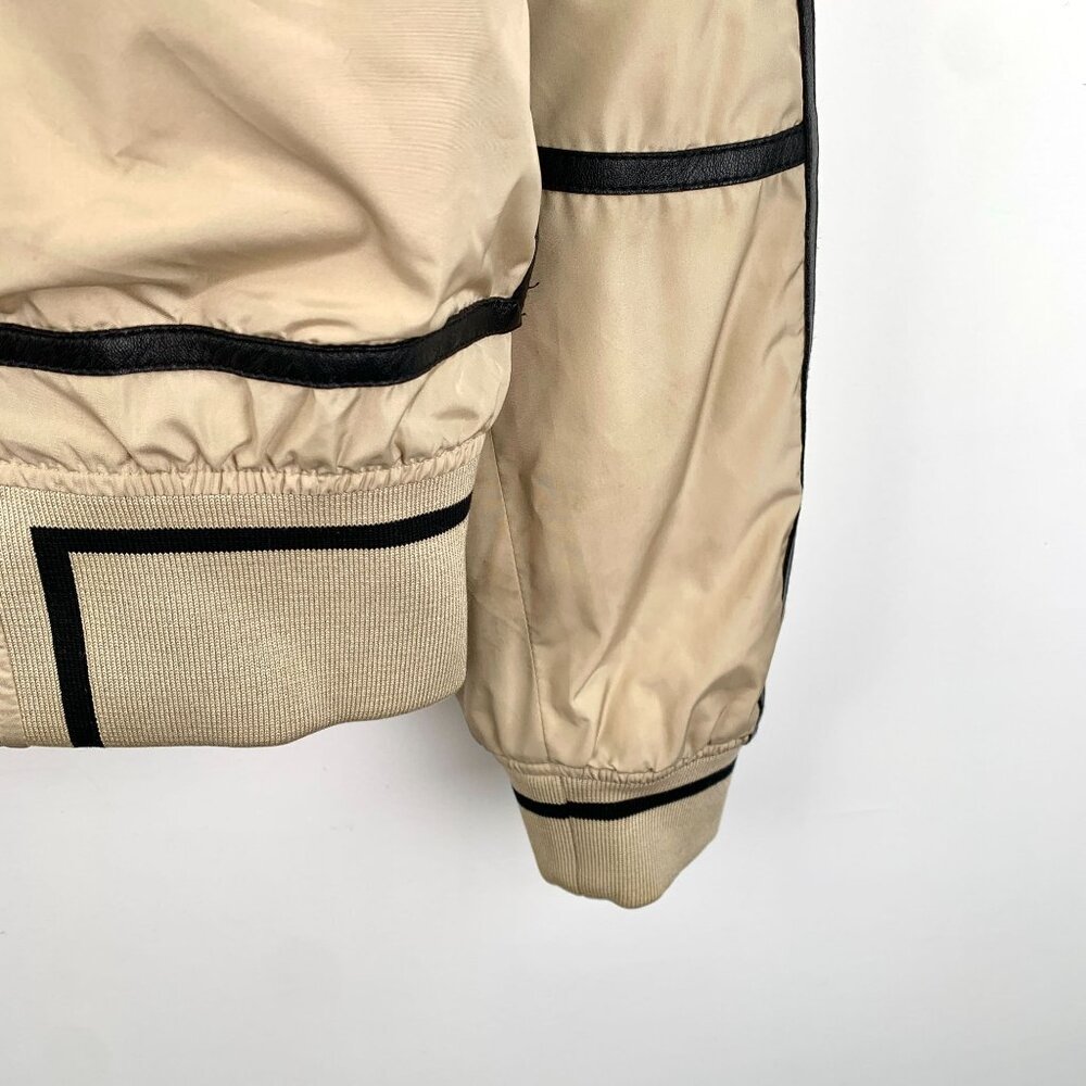 Versace Beige Patchwork Hooded Zipper Jacket Size… - image 7